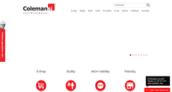 Desktop Screenshot of coleman.cz