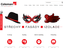Tablet Screenshot of coleman.cz